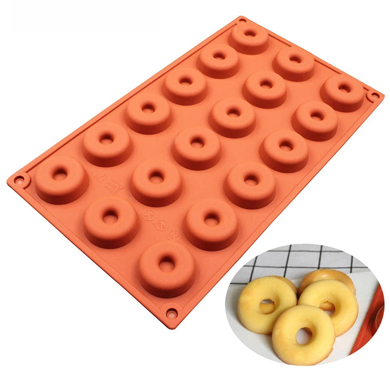 Silicone Donut Maker 3D DIY Baking Pastry Cookie Chocolate Round Mold Muffin Cake Mould Dessert Handmade Kitchen Cooking Tools