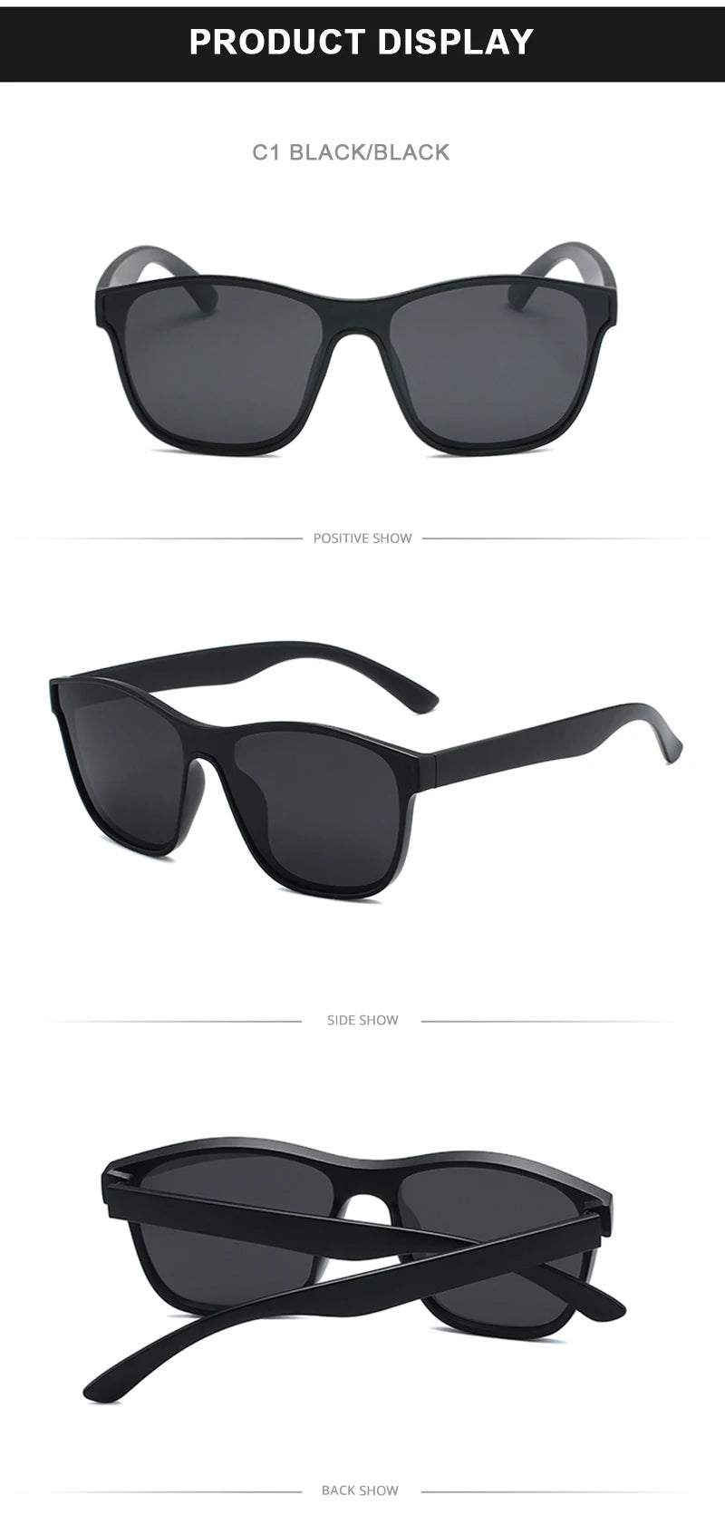 New Fashion Polarized Sunglasses Men Women Luxury Square Black Sun Glasses Male Female Stylish Hiking Driving Shades UV400