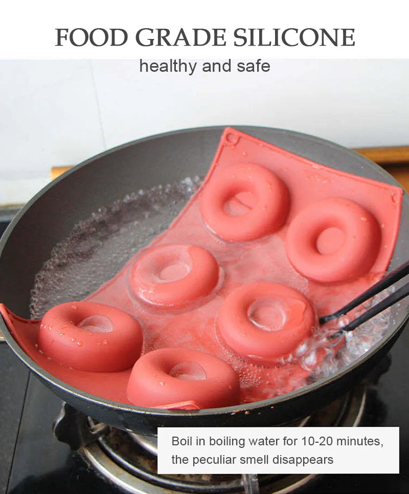 Silicone Donut Maker 3D DIY Baking Pastry Cookie Chocolate Round Mold Muffin Cake Mould Dessert Handmade Kitchen Cooking Tools