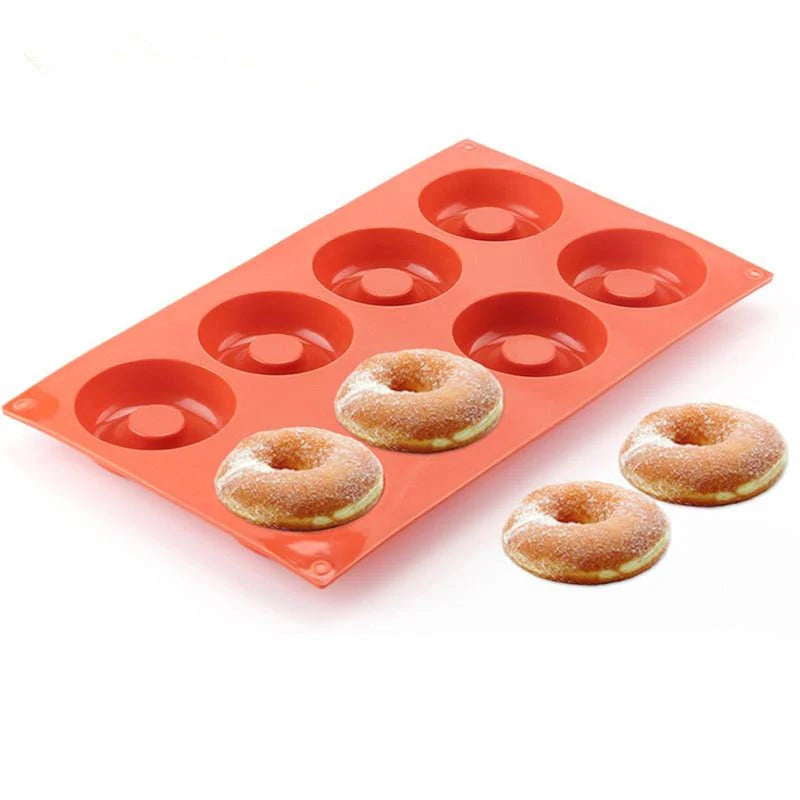 Silicone Donut Maker 3D DIY Baking Pastry Cookie Chocolate Round Mold Muffin Cake Mould Dessert Handmade Kitchen Cooking Tools