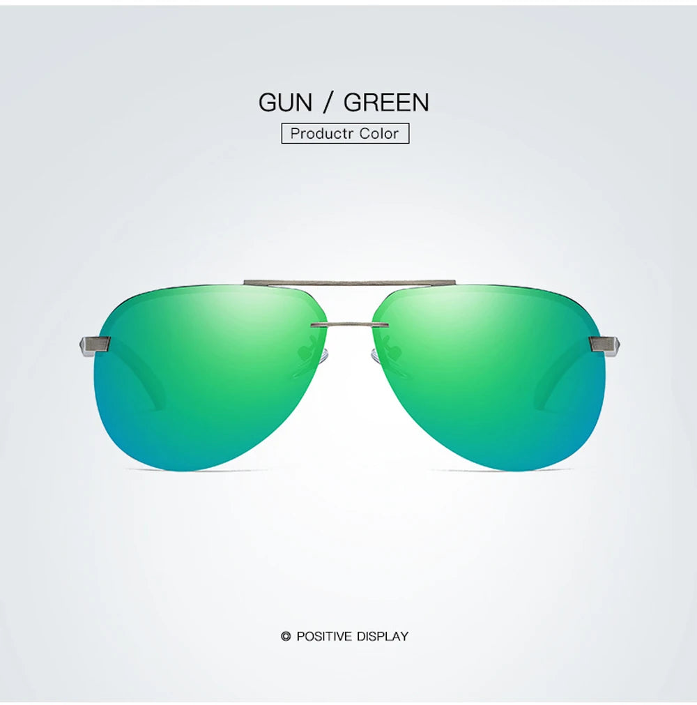 New Polarized Men Sunglasses Classic Driving Sun Glasses Metal Frame Mirror Lens Sunglasses Men/Women