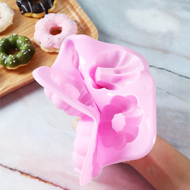 Silicone Donut Maker 3D DIY Baking Pastry Cookie Chocolate Round Mold Muffin Cake Mould Dessert Handmade Kitchen Cooking Tools