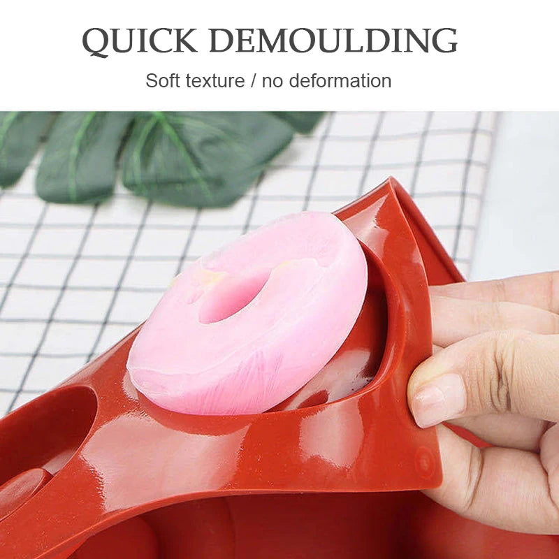 Silicone Donut Maker 3D DIY Baking Pastry Cookie Chocolate Round Mold Muffin Cake Mould Dessert Handmade Kitchen Cooking Tools
