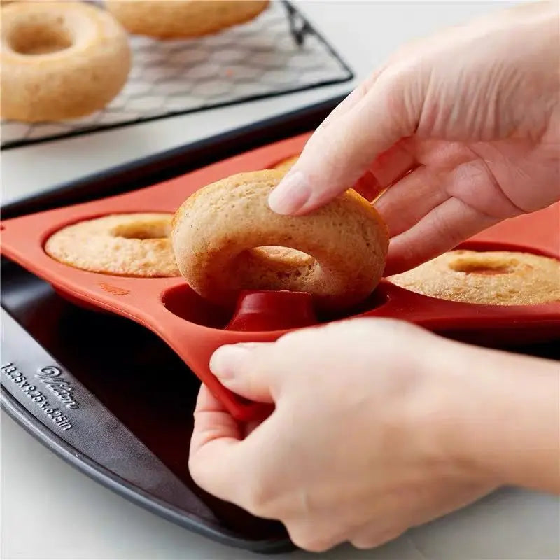 Silicone Donut Maker 3D DIY Baking Pastry Cookie Chocolate Round Mold Muffin Cake Mould Dessert Handmade Kitchen Cooking Tools