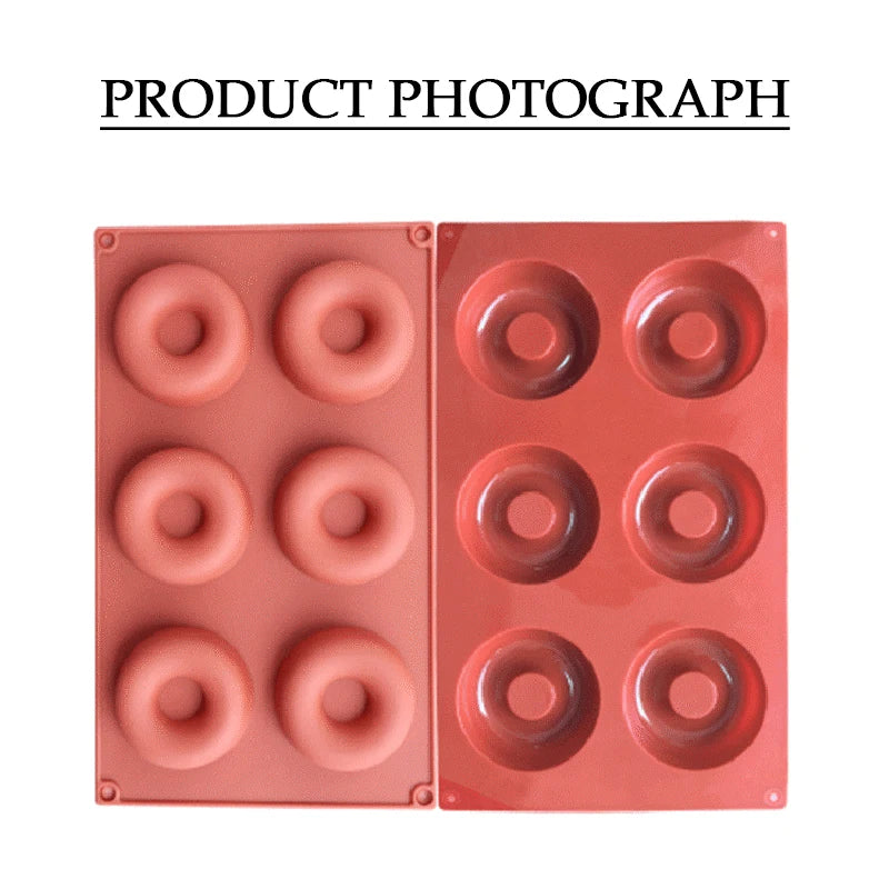 Silicone Donut Maker 3D DIY Baking Pastry Cookie Chocolate Round Mold Muffin Cake Mould Dessert Handmade Kitchen Cooking Tools