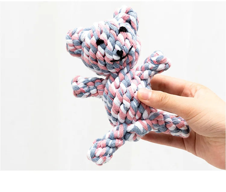1pcs Bite Resistant Pet Dog Chew Toys for Small Dogs Cleaning Teeth Puppy Dog Rope Knot Ball Toy Playing Animals Dogs Toys Pets