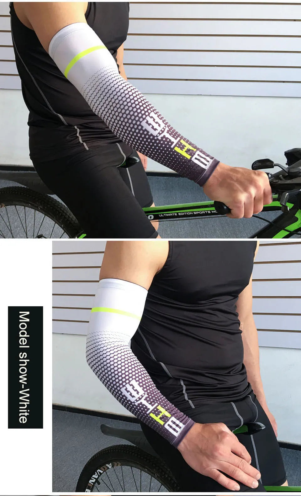 1 Pair Cool Men Cycling Running Bicycle UV Sun Protection Cuff Cover Protective Arm Sleeve Bike Sport Arm Warmers Sleeves