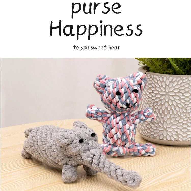 1pcs Bite Resistant Pet Dog Chew Toys for Small Dogs Cleaning Teeth Puppy Dog Rope Knot Ball Toy Playing Animals Dogs Toys Pets