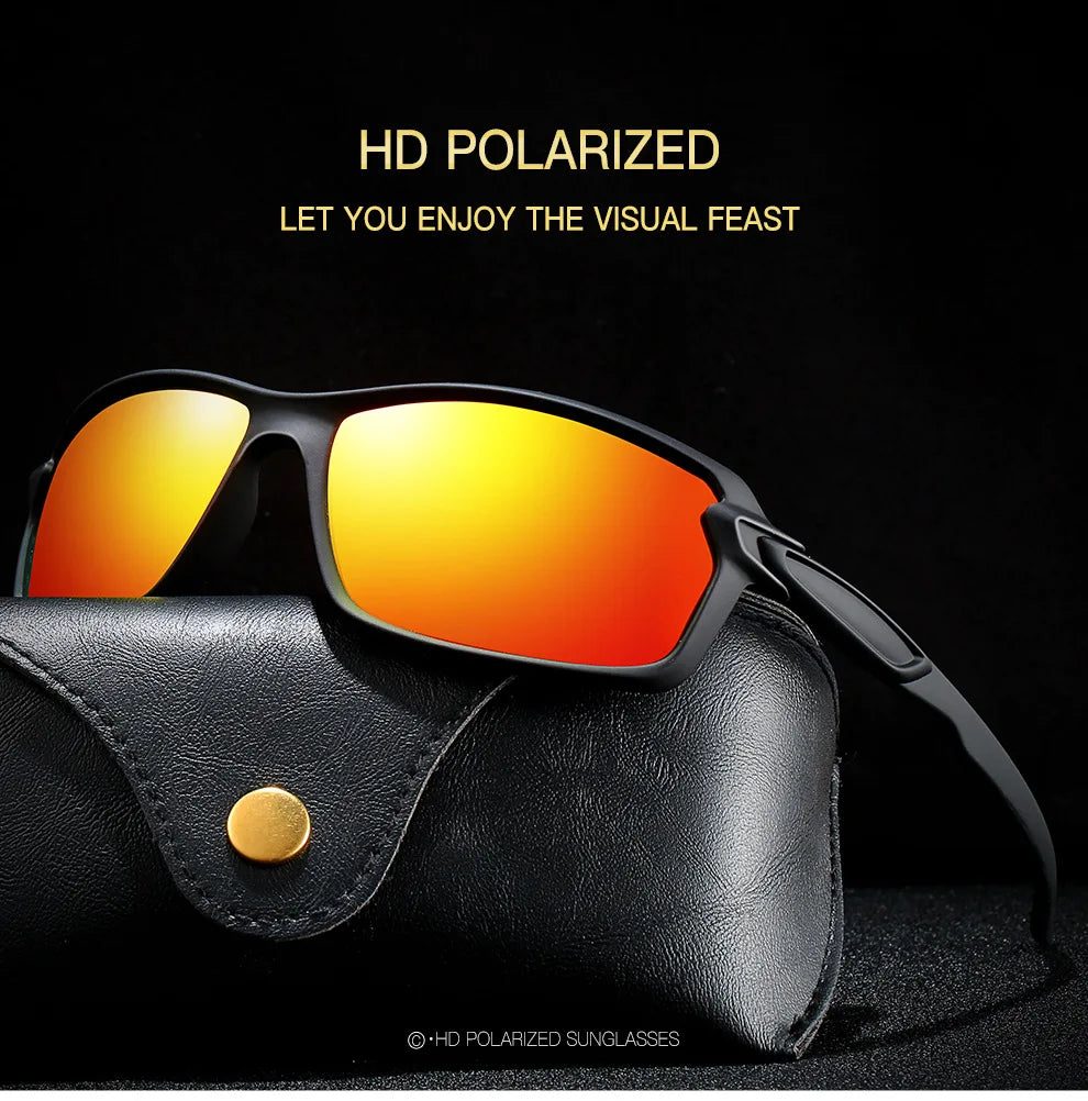 New Men Polarized Sunglasses Brand Designer Square Sports Sun Glasses Male Driving Fishing Goggle UV400 Women Travel Eyewear
