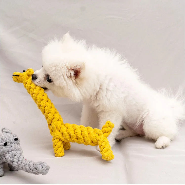 1pcs Bite Resistant Pet Dog Chew Toys for Small Dogs Cleaning Teeth Puppy Dog Rope Knot Ball Toy Playing Animals Dogs Toys Pets