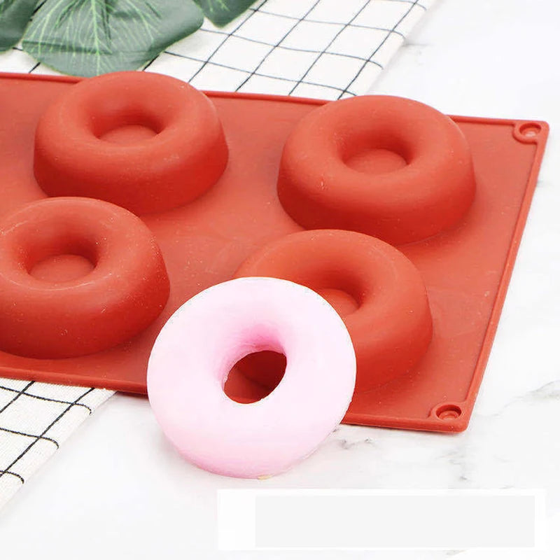 Silicone Donut Maker 3D DIY Baking Pastry Cookie Chocolate Round Mold Muffin Cake Mould Dessert Handmade Kitchen Cooking Tools