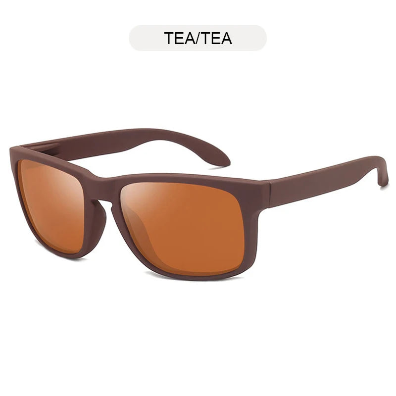 Classic Fashion Square Polarized Sunglasses Men Vintage Plastic Male Sun Glasses Women Stylish Black Outdoor Sports Shades UV400