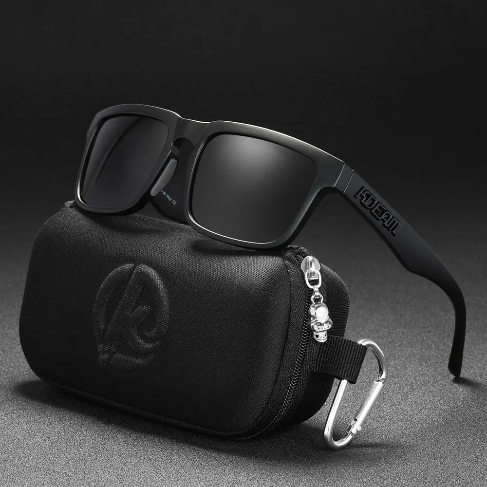New KDEAM Brand High Quality Men Square Sunglasses Colors Sports Polarized Sun Glasses Reflective Coating Mirrored Lens UV400