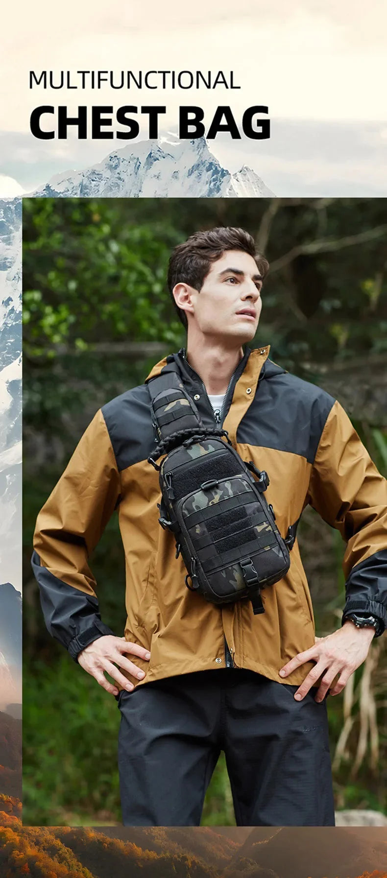 Men's Waist Bag Sports Shoulder Outdoor Fanny Pack Camping Hiking Fishing Climbing Backpack for Male Travel Sling Chest Bags 가방