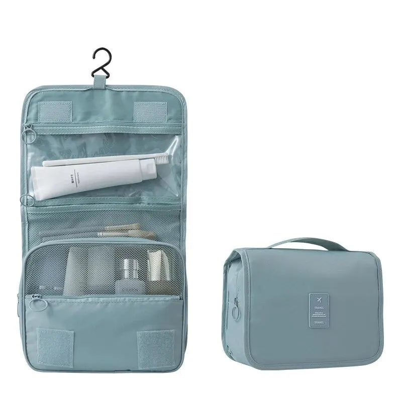 Travel Multi Functional Hanging Makeup Bag With Hanging Washable Bag Large Capacity Dry Wet Separation Handheld Storage Bag