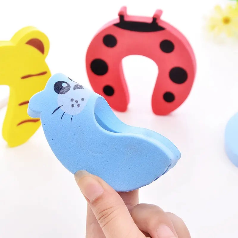 7Pcs/Lot Baby Safety For Newborn Furniture Protection Card Door Stopper Security Cute Animal Care Child Lock Finger Protector