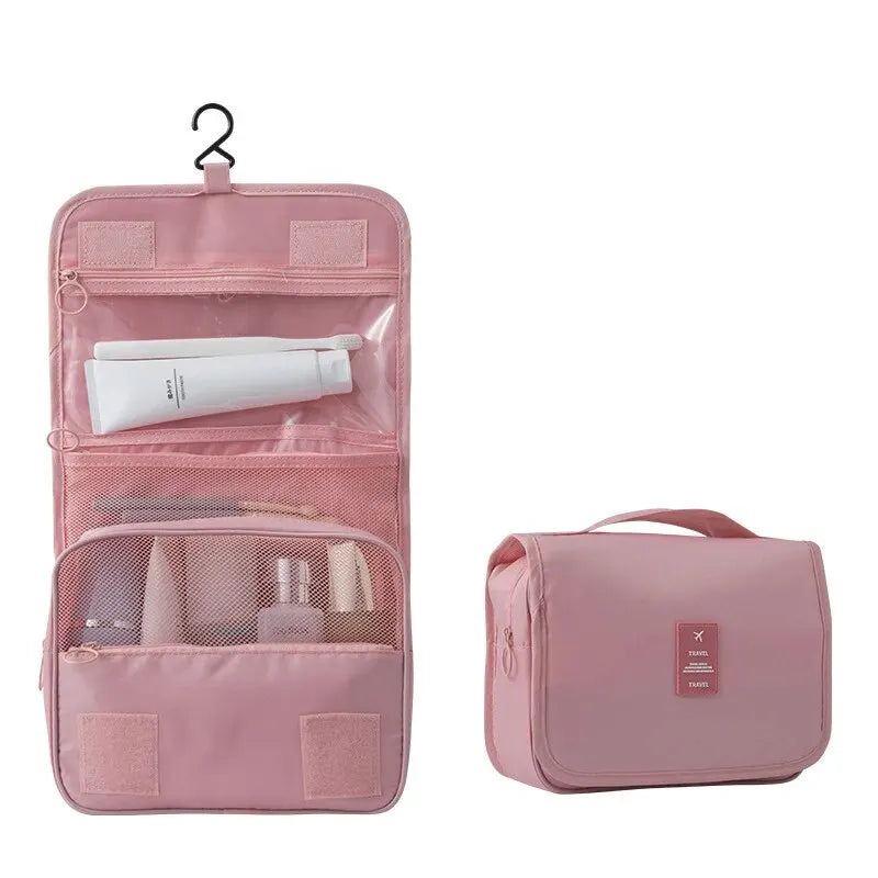 Travel Multi Functional Hanging Makeup Bag With Hanging Washable Bag Large Capacity Dry Wet Separation Handheld Storage Bag