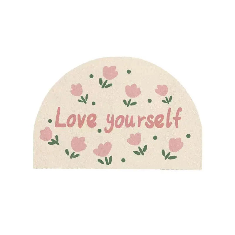 VIKAMA Cartoon Bathroom Non-slip Floor Mats Entrance Faux Cashmere Floor Rug Bedroom Bathroom Non-slip Floor Mat Home Decoration
