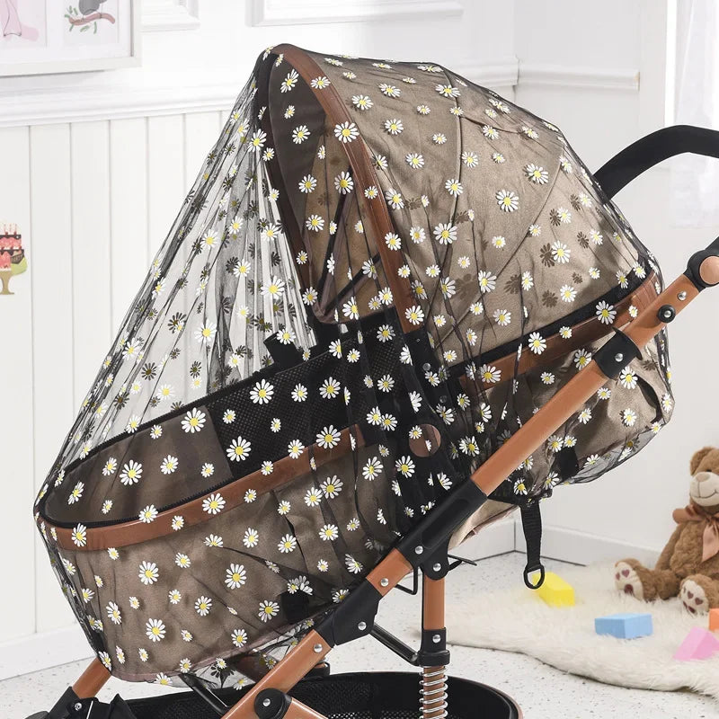 Baby Stroller Mosquito Net Pushchair Cart Insect Shield Net Mesh Safe Infants Protection Mesh Cover Baby Stroller Accessories