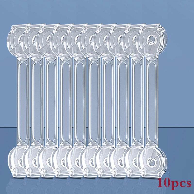 5*10 Pieces Baby Safety Drawer Anti-Pinching Hand Cabinet Drawer Locks Plastic White Safety Buckle for Children Kids Protection