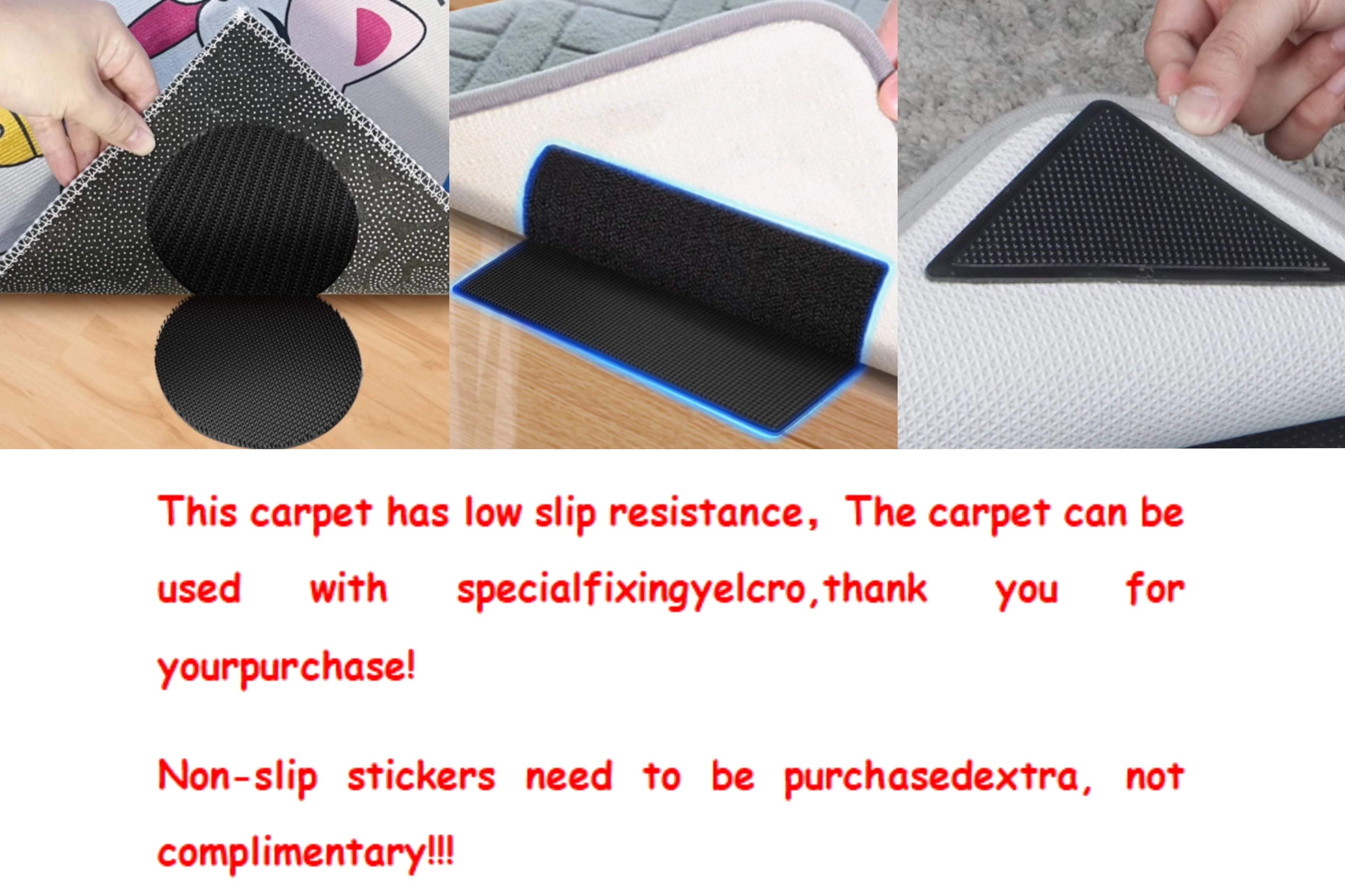 VIKAMA Cartoon Bathroom Non-slip Floor Mats Entrance Faux Cashmere Floor Rug Bedroom Bathroom Non-slip Floor Mat Home Decoration