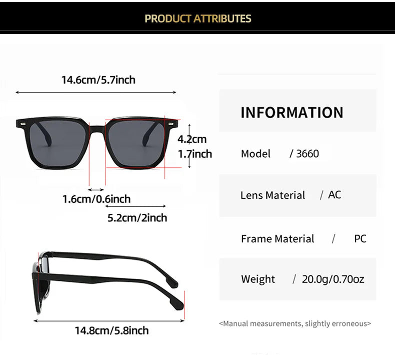 2024 Fashion New Sunglasses Men High Quality Retro Square Sunglasses Women Retro Sunglasses Women Classic Oculos De Sol Feminino