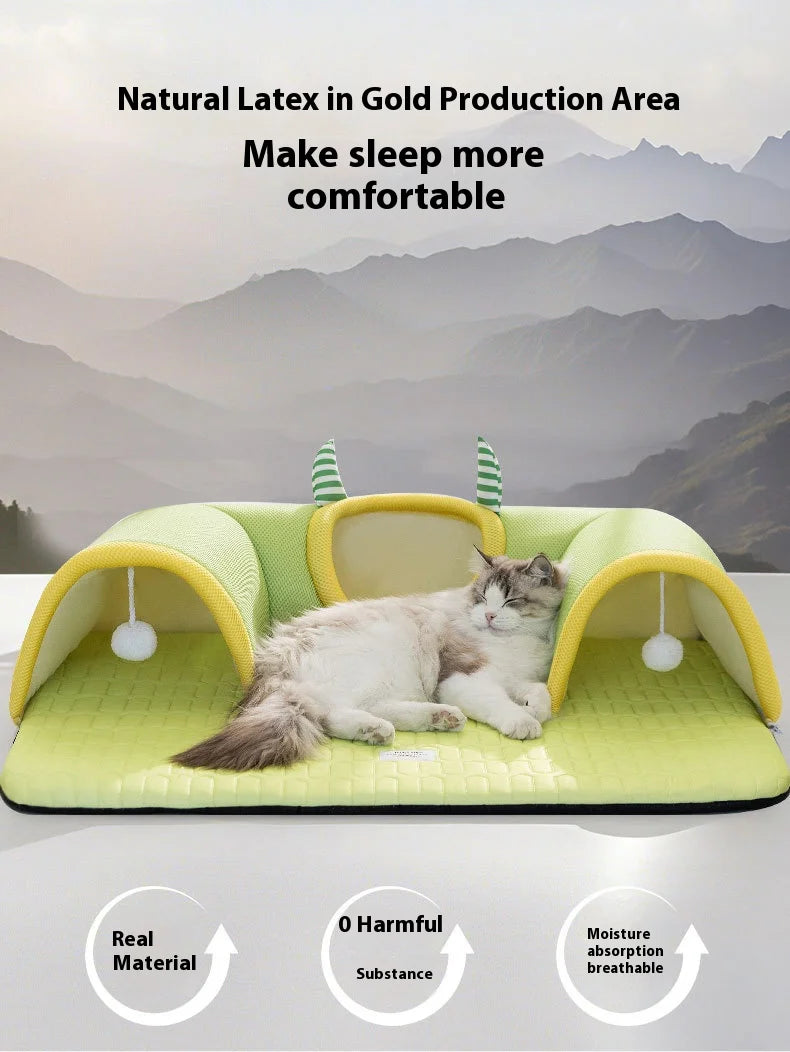 Spring and Summer Breathable Monster Cat Bed Four Season Universal Cat Nest Cat Tunnel Sleeping Pet Nest Cat Mat Cat Accessories