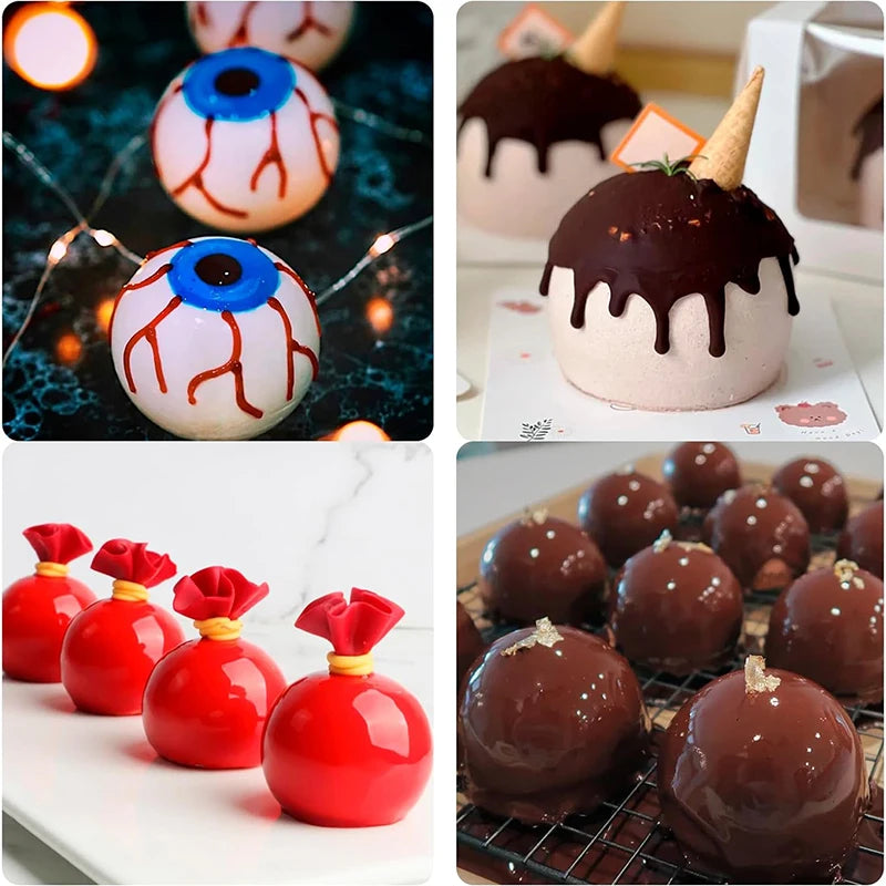 3D Sphere Silicone Mold For Mousse Cake Baking Ball Shape French Dessert Chocolate Truffle Pastry Tools Kitchen Accessories Item