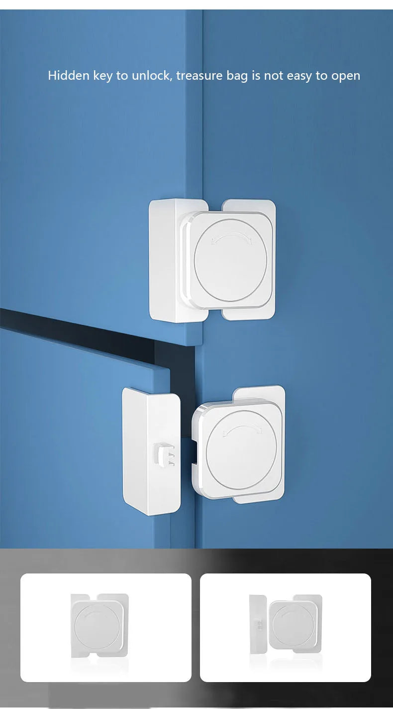Child Safety Home Refrigerator Lock Baby Anti Open Fridge Freezer Door Locks Multifunctional Cabinet Buckle Toddler Kids Protect