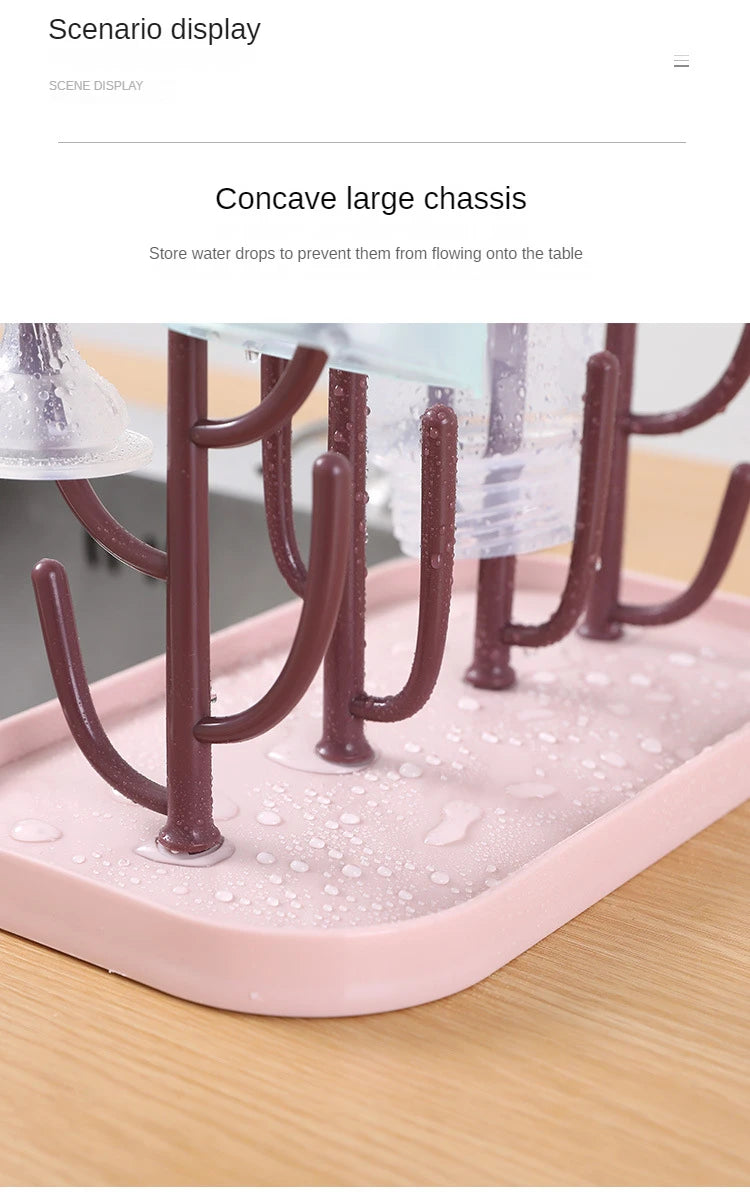 Baby Feeding Bottle Drain Rack Nipple Feeding Cup Holder Storage Drying Rack Cleaning Dryer Drainer Storage Drying Rack