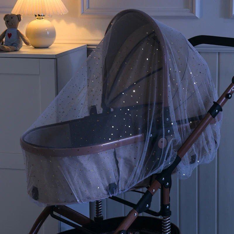 Baby Stroller Mosquito Net Pushchair Cart Insect Shield Net Mesh Safe Infants Protection Mesh Cover Baby Stroller Accessories