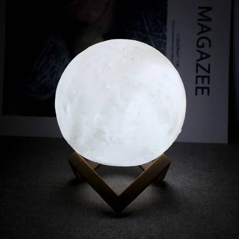 8CM LED Night Light 3D Print Moon Lamp Bedroom Decor MoonLight for Kids Gifts Decorations Creative Bedside Atmosphere Lighting