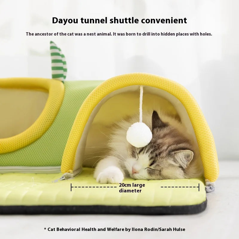 Spring and Summer Breathable Monster Cat Bed Four Season Universal Cat Nest Cat Tunnel Sleeping Pet Nest Cat Mat Cat Accessories