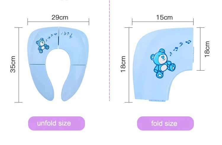 Baby Travel Folding Potty Seat Toddler Portable Toilet Training Seat Kids Travel Potty Seat Pad Urine Assistant Cushion
