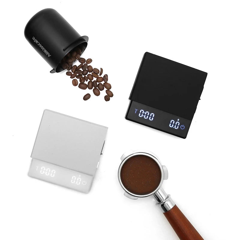 AliKisscafe Coffee Scale Digital Weight Electronic Kitchen Measuring Scales 0.1g High Precision Espresso Accessory Barista Tool