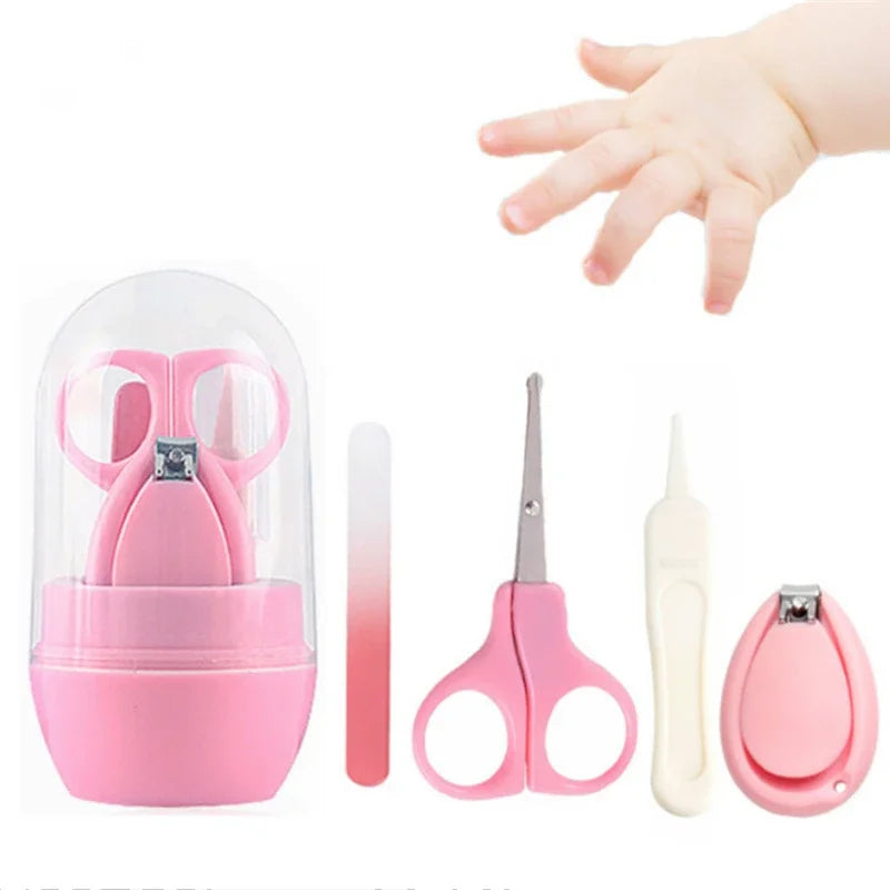 Safe Portable  Nail Clipper Trimmer Tweezer with Box Children Manicure Kit Newborn Baby Nail Scissor Baby Nail Care Tool Kid