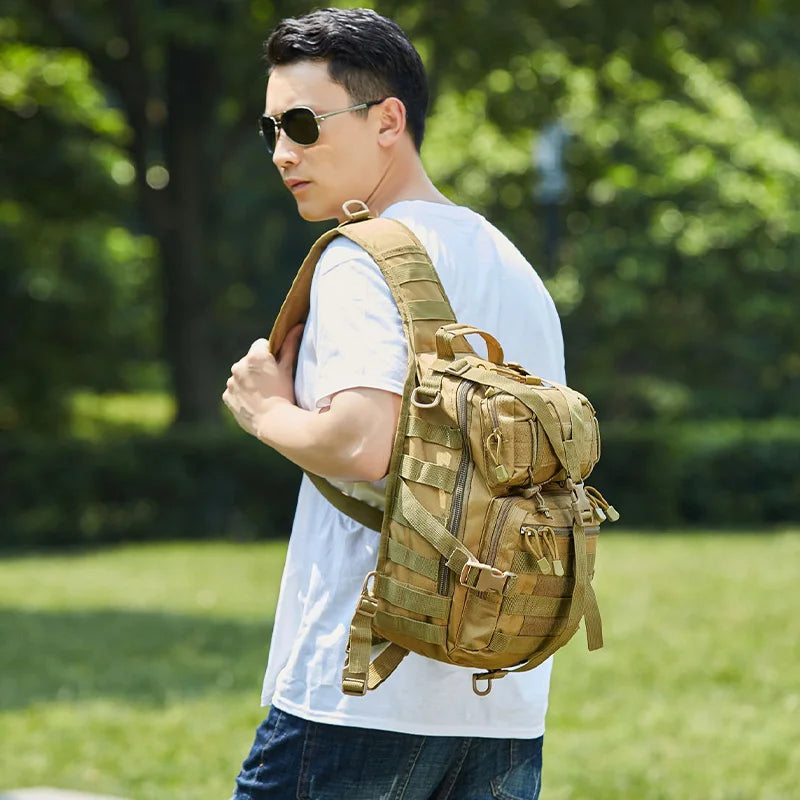 Tactical Sling Backpack Versatile Chest Bag Waterproof EDC Rucksack Bag for Outdoor Hiking Camping