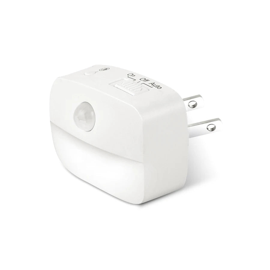 Plug in Night Light with Motion Sensor and Dusk to Dawn Sensor Mini LED Nightlight Adjustable Brightness for Bathroom Hallway
