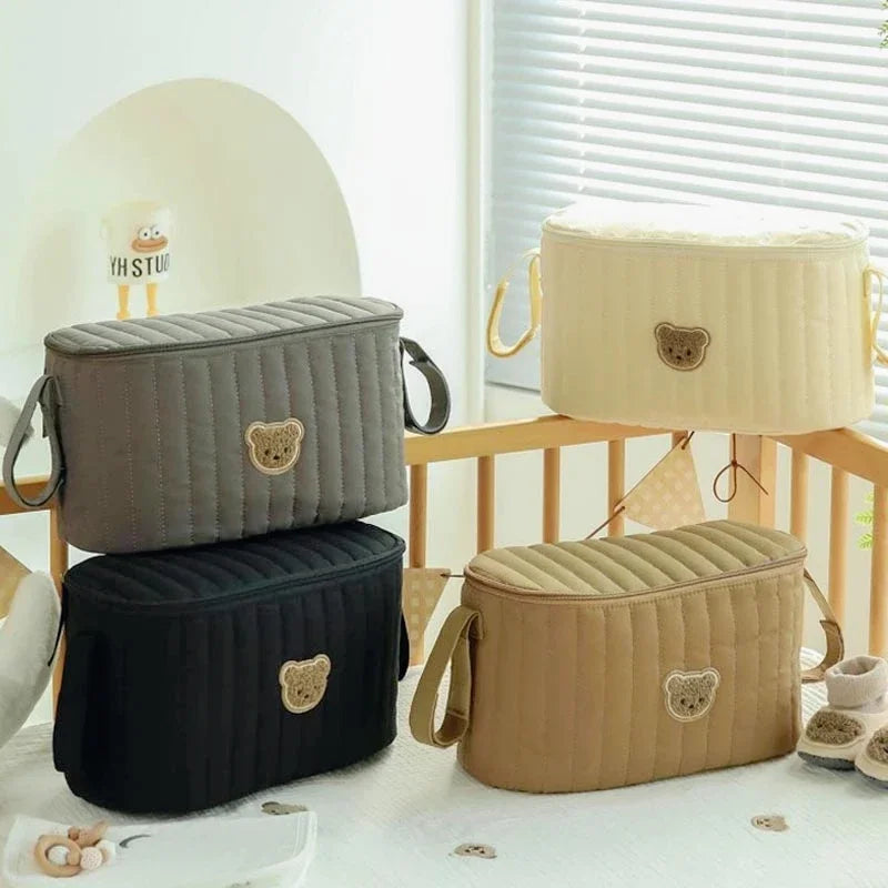 Baby Diaper Bag Korea Cute Bear Mommy Bag Multifunctional Stroller Nappy Bag Maternity Storage Bags Baby Diaper Organizer