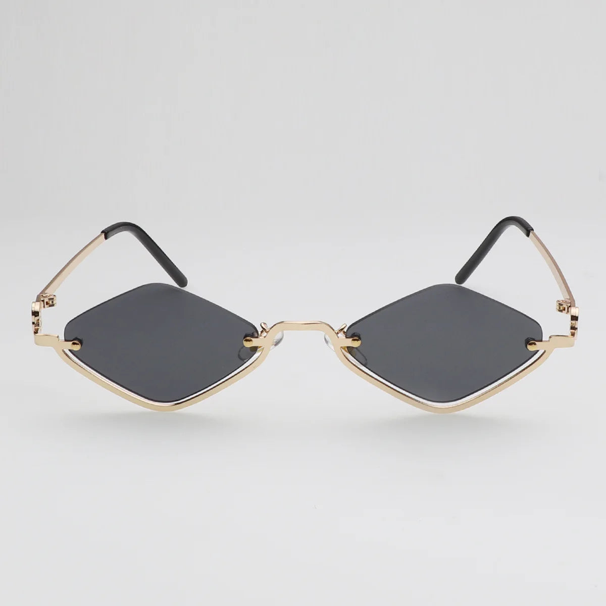 Fashion Small Polygonal Sunglasses Women Luxury Brand Metal Half Frame Sun Glasses Ladies Hipster sexy Cat Eye Shades Vintage