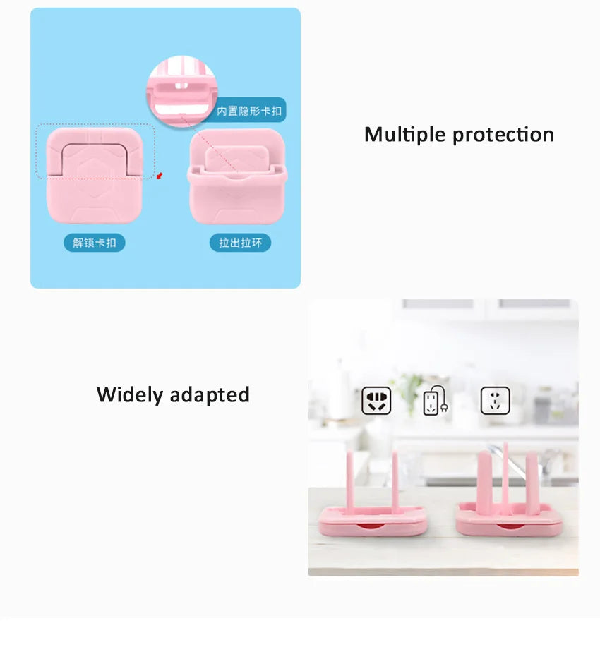 Two-pin Socket Holes Baby Anti-electric Shock Protection Cover Child Switch Socket Electrical Safety Plug Guard Protector Shield