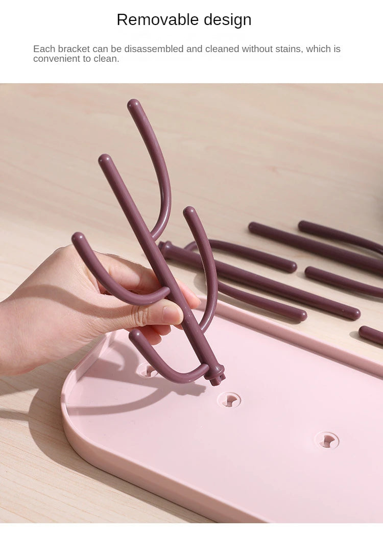 Baby Feeding Bottle Drain Rack Nipple Feeding Cup Holder Storage Drying Rack Cleaning Dryer Drainer Storage Drying Rack