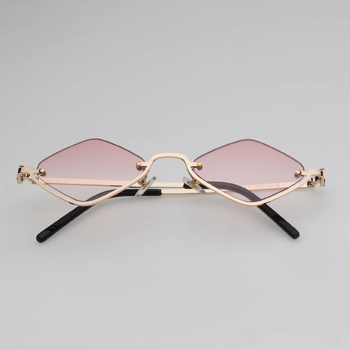 Fashion Small Polygonal Sunglasses Women Luxury Brand Metal Half Frame Sun Glasses Ladies Hipster sexy Cat Eye Shades Vintage