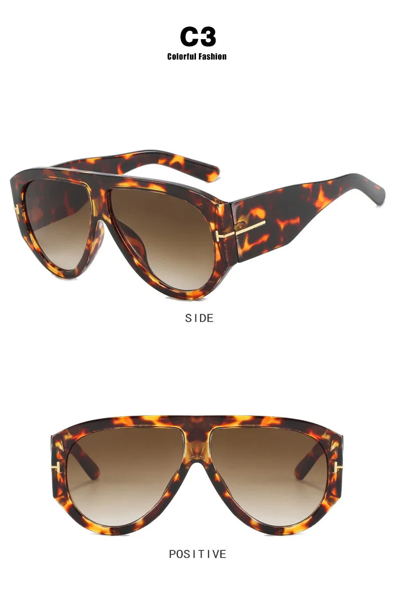 New Vintage Woman Oval Shape Sunglasses Brand Designer Sun Glasses Trendy Street Shoot Shades Eyewear UV400 Gafas De Sol