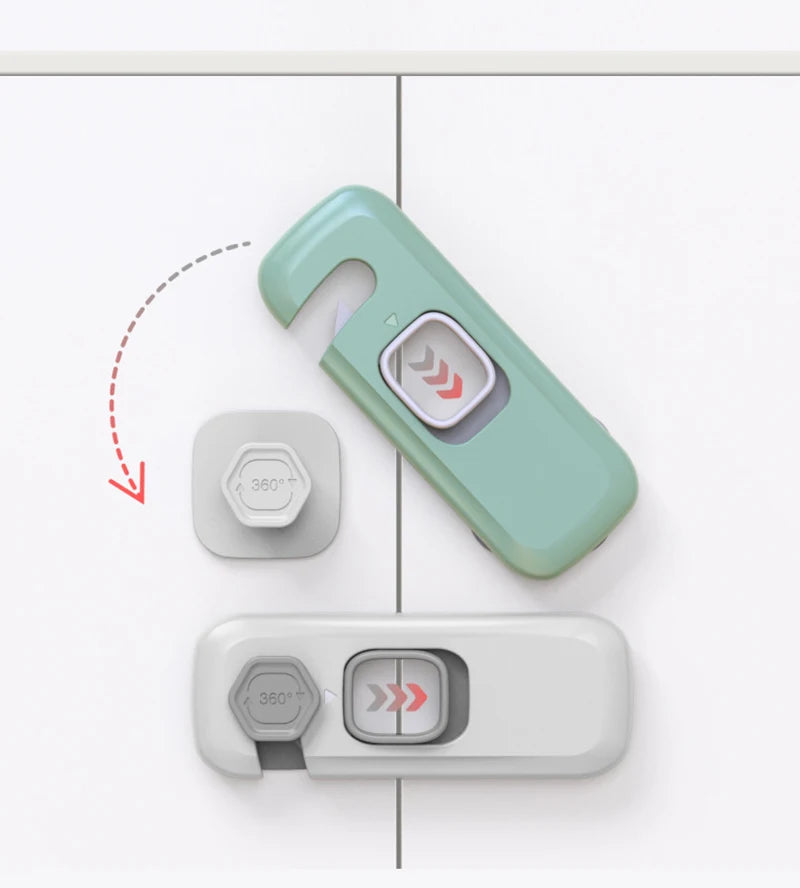 3Pcs Home Refrigerator Lock Fridge Freezer Door Catch Lock Toddler Kids Child Cabinet Safety Lock For Baby Safety Child Lock