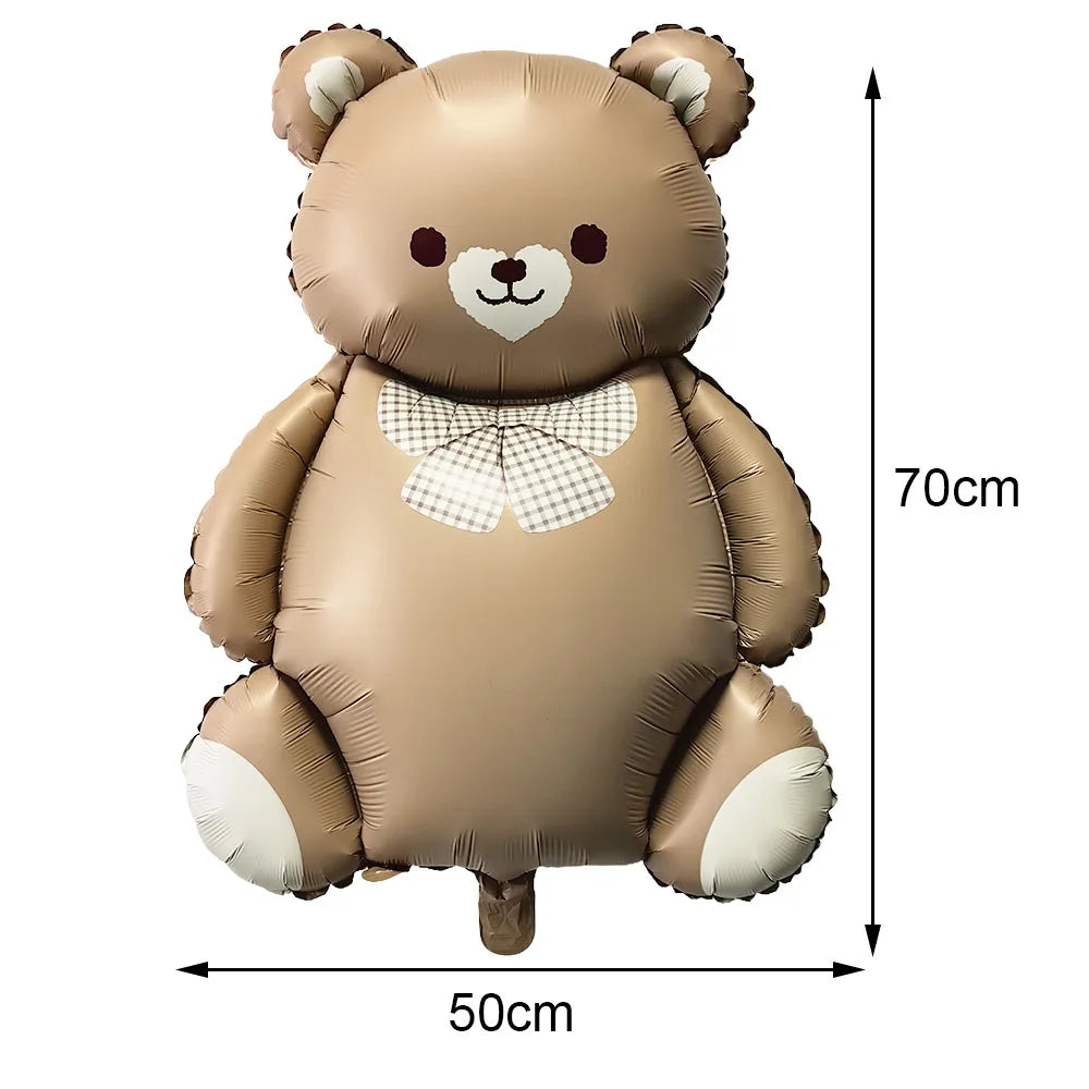 Blue Brown Bear Theme Party Decoration 7"/9"Plate Napkin Cup  DisposableTableware for Baby Shower Bear Theme Birthday Decoration