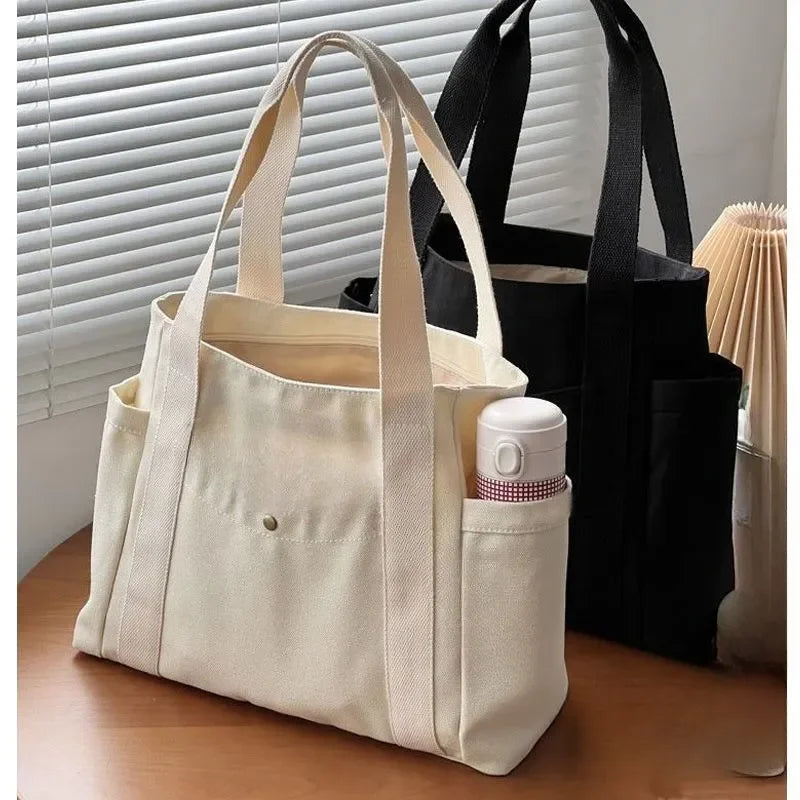 Large Capacity Canvas Tote Bag Suitable for Work Handbag College Student Mori Department Hundreds of Matching Shoulder Commuting