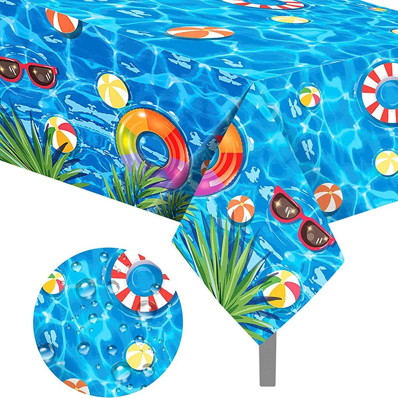 Tropical Party Disposable Tableware Set Plates Cups Napkins Hawaiian Birthday Party Supplies Summer Pool Aloha Luau Party Decor