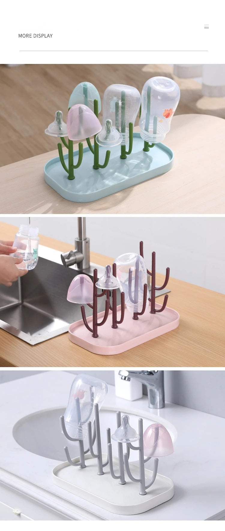 Baby Feeding Bottle Drain Rack Nipple Feeding Cup Holder Storage Drying Rack Cleaning Dryer Drainer Storage Drying Rack