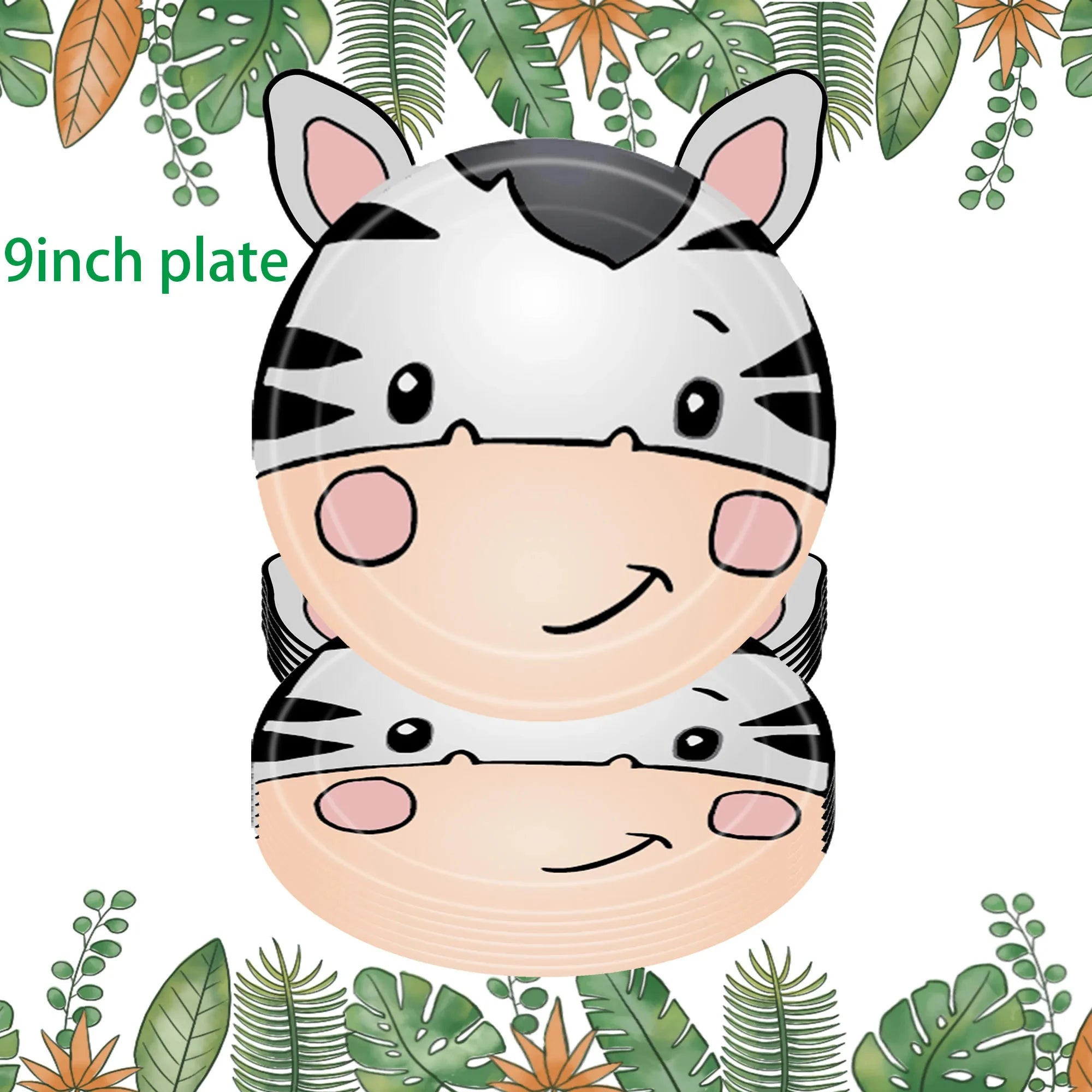 Jungle Animals Disposable Tableware Sets Lion Elephant Tiger Hippo Tablecloth Cups Plate Kids Birthday Safari Party Decoration